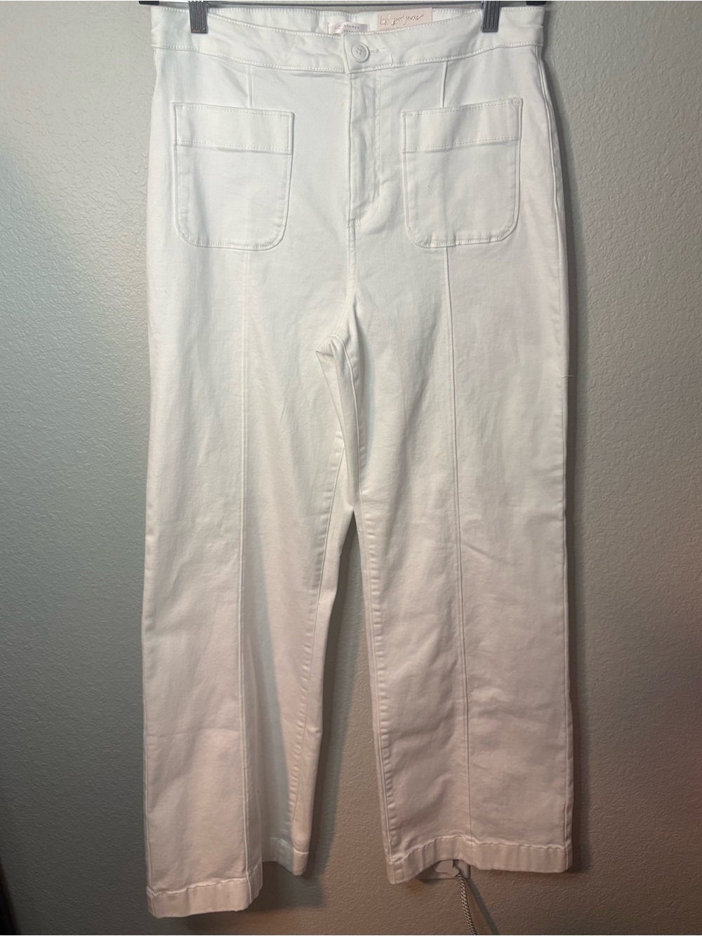 LC Lauren Conrad White Super High-Rise Wide-Leg Jeans